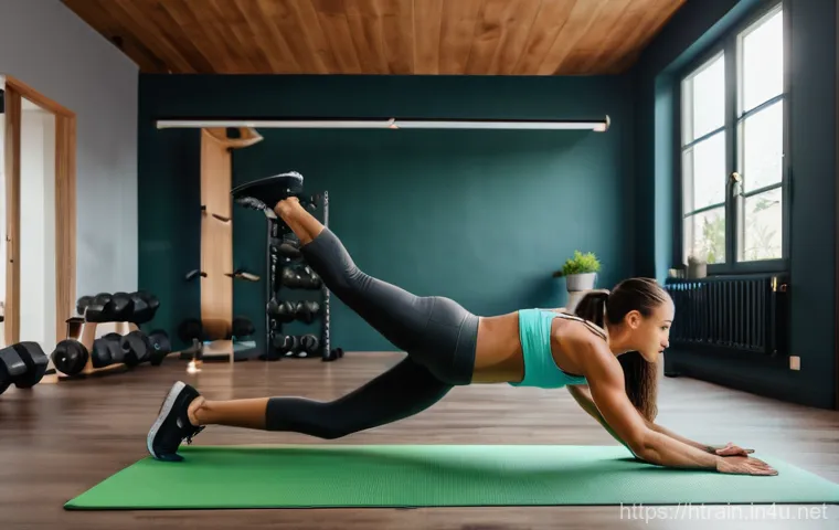 홈트 레그레이즈 - **Image Prompt 1: Focused Leg Raise for Lower Abs**
A fit woman in her late 20s, wearing a comfo... 홈트 레그레이즈 - **Image Prompt 1: Focused Leg Raise for Lower Abs**
A fit woman in her late 20s, wearing a comfo...